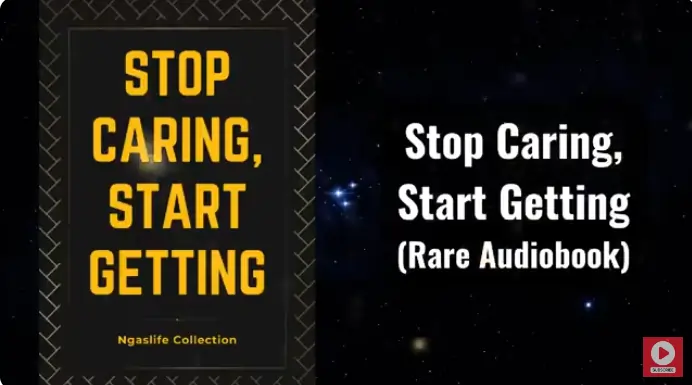 stop caring start getting